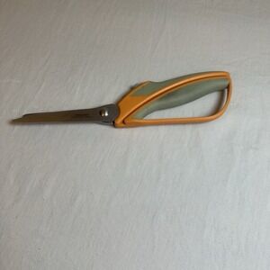 Fiskars Softouch Pinking Shears Scissors Spring Action Soft Touch Pre-owned
